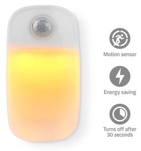 Nedis LNLW10WT - LED Luce di orientamento con sensore LED/0,55W/230V