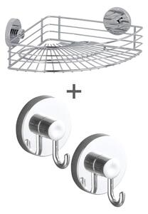 Set di accessori da bagno autoportanti argentato lucido Bari - Wenko
