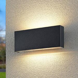 Lindby Kiban applique LED da esterni grigio scuro