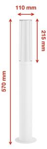 Briloner 311406TF - Lampada LED da esterno LED/8W/230V IP44 4000K 57 cm bianco