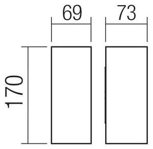 Redo 90637 - Lampada LED da esterno SONNY 2xLED/5W/230V 2200/4000K IP54 marrone