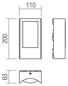 Redo 90484 - Applique a LED da esterno WARP LED/8W/230V 3000K IP44 marrone