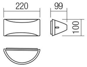 Redo 90192 - Applique a LED da esterno SCUDO LED/10W/230V 3000K IP54 marrone