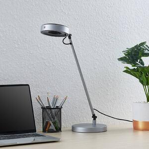 Lucande Vilana lampada LED da scrivania, argento
