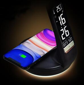 Retlux-LED Lampada dimmerabile con ricarica wireless Qi e display LED/6W/230V 3000/4000/6000K