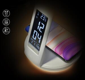 Retlux-LED Lampada dimmerabile con ricarica wireless Qi e display LED/6W/230V 3000/4000/6000K