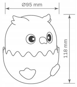 LED RGBW Dimmerabile per bambini touch lampada LED/1W/5V USB 1200 mAh gufo blu