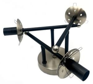 Lampadario a plafone MALENA 3xE14/5W/230V nero/fumé