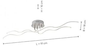 JUST LIGHT. 15126-55 - Lampadario a plafone LED WAVE LED/29,4W/230V cromo