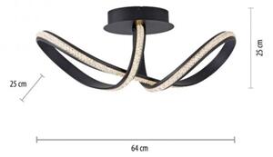 JUST LIGHT. 8475-18 - Lampadario a plafone LED dimmerabile BRILLA LED/29W/230V nero