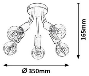 Rabalux 6809 - Lampadario a plafone ALMUS 5xE27/60W/230V