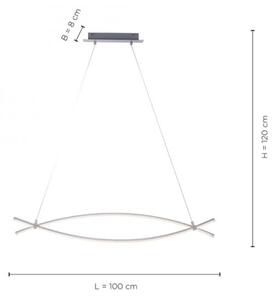 JUST LIGHT. 15382-55 - Lampadario LED a sospensione con filo MAJA 2xLED/8,4W/230V cromo