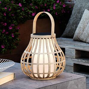 Nordlux Lampada LED solare deco Leo di legno di bambù
