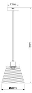 Globo 15646H - Lampadario a sospensione con filo BAKU 1xE27/40W/230V diametro 20 cm