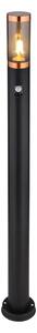 Globo 3159BCS-Lampada da esterno con sensore BOSTON 1xE27/15W/230V IP44 110cm nero/rame