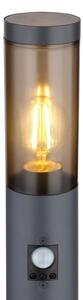 Globo 3159SAS - Lampada da esterno con sensore BOSTON 1xE27/15W/230V IP44 110 cm nero