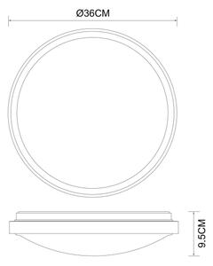 Globo 41764-18 - Plafoniera LED BRUNO LED/18W/230V 3000/4000/6000K