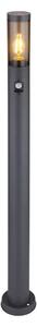 Globo 3159SAS - Lampada da esterno con sensore BOSTON 1xE27/15W/230V IP44 110 cm nero