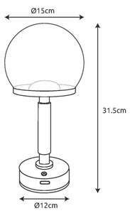 Globo 21034S - LED Lampada da tavolo ricaricabile HAKU LED/2,5W/5V 2700/4000/6500K nero