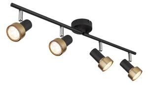 Globo 57917-4G - Faretto MASON 4xGU10/25W/230V nero/oro
