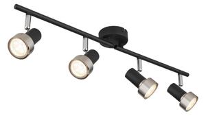 Globo 57917-4N - Faretto MASON 4xGU10/25W/230V nero/argento