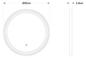 Globo 84035 - Specchio LED dimmerabile con retroilluminazione RIVAS LED/10W/230V d. 50 cm