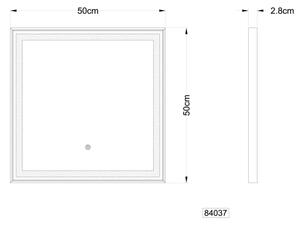 Globo 84037 - Specchio LED dimmerabile con retroilluminazione RIVAS LED/10W/230V 50x50 cm