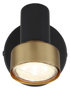 Globo 57917-1G - Faretto da parete MASON 1xGU10/25W/230V nero/oro