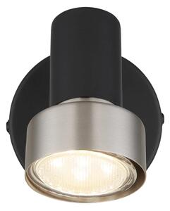 Globo 57917-1N - Faretto da parete MASON 1xGU10/25W/230V nero/argento