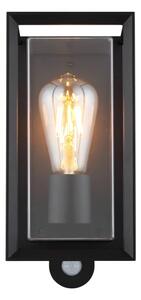 Globo 31982SS -Applique da esterno con sensore LOGANA 1xE27/60W/230V IP44 nero
