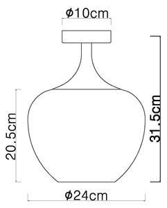 Globo 15548DG - Plafoniera MAXY 1xE27/40W/230V rame
