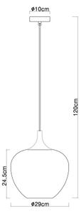 Globo 15548H1W - Lampadario a sospensione con filo MAXY 1xE27/60W/230V diametro 29 cm bianco