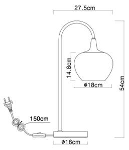 Globo 15548TW - Lampada da tavolo MAXY 1xE27/40W/230V bianco