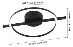 Eglo 901113 - Plafoniera LED dimmerabile AMANDOLO LED/17W/230V nero + +TC