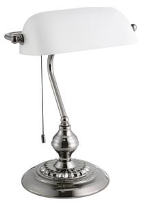 Eglo 901019 - Lampada da tavolo BANKER 1xE27/60W/230V bianco/cromo lucido