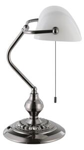 Eglo 901019 - Lampada da tavolo BANKER 1xE27/60W/230V bianco/cromo lucido