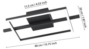 Eglo 901115 - Plafoniera LED dimmerabile AMANDOLO LED/17W/230V nero + +TC