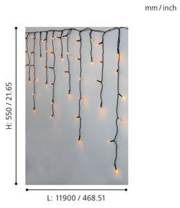 Eglo 410824 - Catena LED natalizia da esterno 480xLED/17x0,55m IP44 bianco caldo