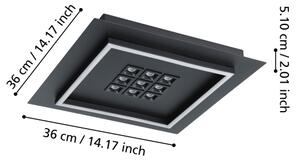 Eglo 901192 - Plafoniera LED dimmerabile BALAZOTE LED/21,4W/230V nero +RC