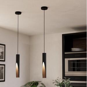 Eglo 901732 - Lampadario LED a sospensione con filo BARBOTTO 1xGU10/4,5W/230V 3000K nero/marrone