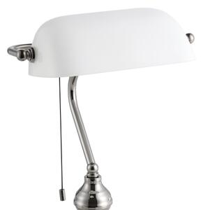 Eglo 901019 - Lampada da tavolo BANKER 1xE27/60W/230V bianco/cromo lucido