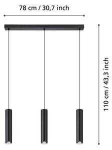 Eglo 901124 - LED RGBW Lampadario dimmerabile a sospensione con filo BALAMORTA-Z 3xLED/3,7W/230V