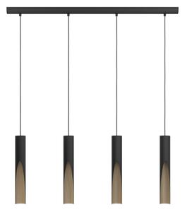 Eglo 901733 - Lampadario LED a sospensione con filo BARBOTTO 4xGU10/4,5W/230V 3000K nero/marrone