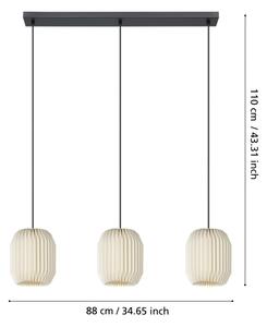 Eglo 44102 - Lampadario a sospensione con filo BELGRAVE 3xE27/40W/230V