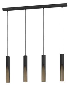Eglo 901733 - Lampadario LED a sospensione con filo BARBOTTO 4xGU10/4,5W/230V 3000K nero/marrone