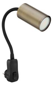 Globo 57911DPM - Applique con spina integrata ROBBY 1xGU10/25W/230V nero/ottone