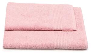 Coppia asciugamani viso e ospite rosa antico