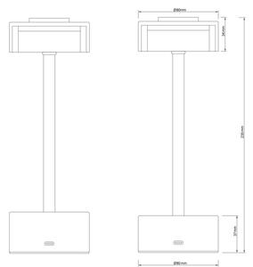 Globo 21026N - Lampada da tavolo LED dimmerabile SHIRA LED/2,5W/3,7V 2700/4000/6500K opaco