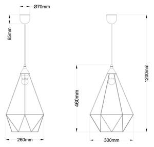 Globo 15745H1 - Lampadario a sospensione con filo ZACHARY 1xE27/60W/230V diametro 30 cm