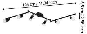 Eglo 32433 - Faretto LED BUZZ-LED 6xGU10/2,8W/230V 3000K nero